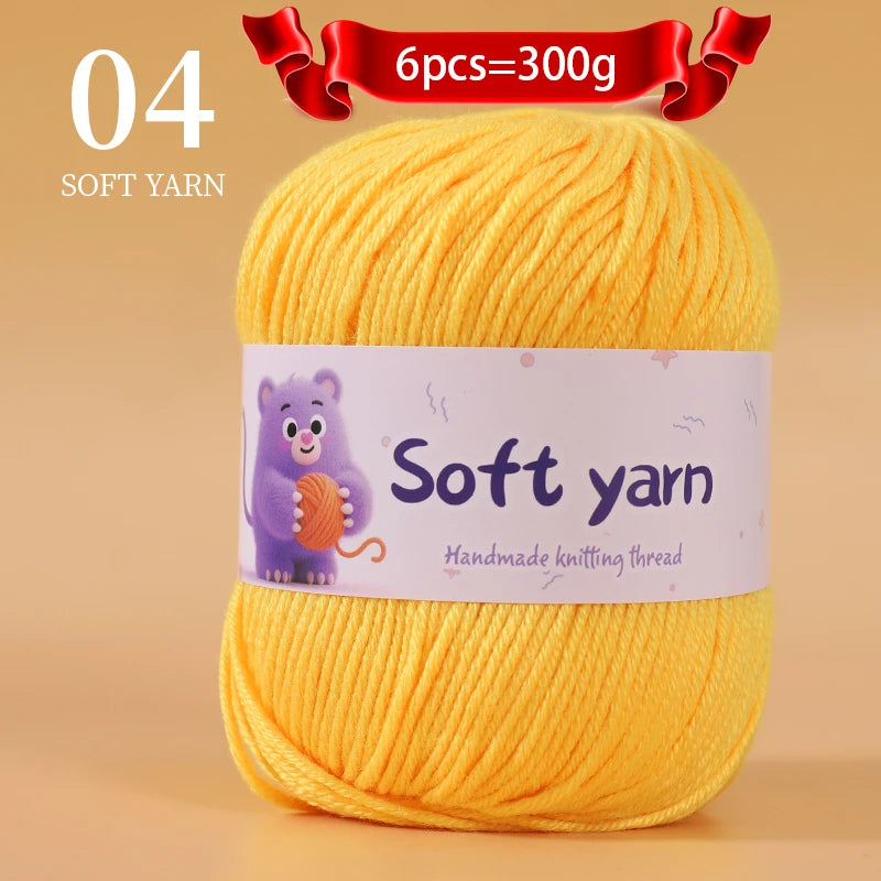Soft Acrylic Yarn Balls for Knitting – 300g