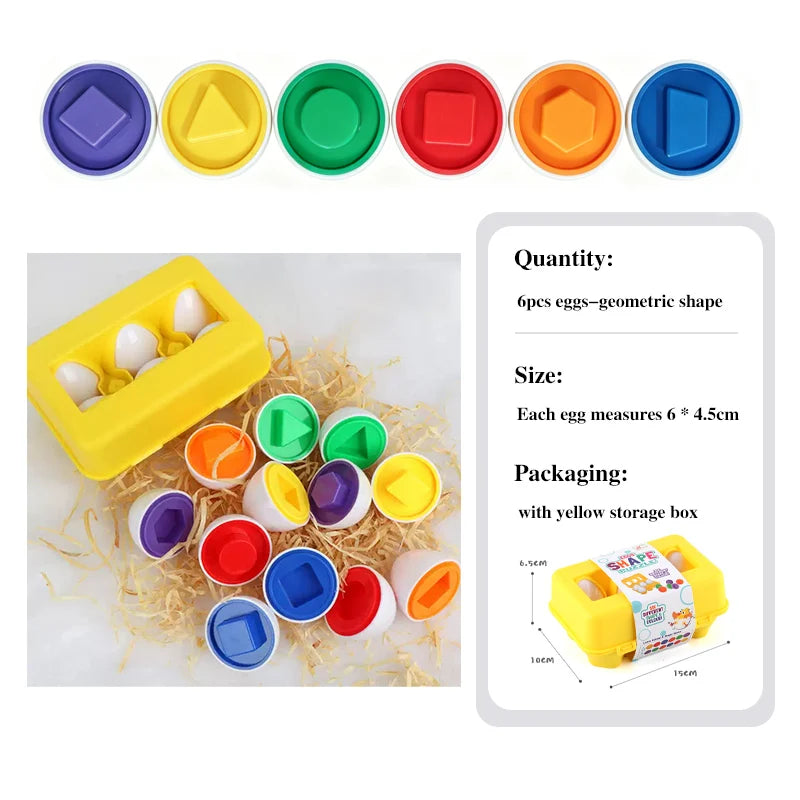 Montessori Shape-Matching Egg Puzzle Set for Toddlers