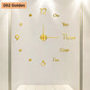 Modular 3D Number Wall Clock with Silent Movement