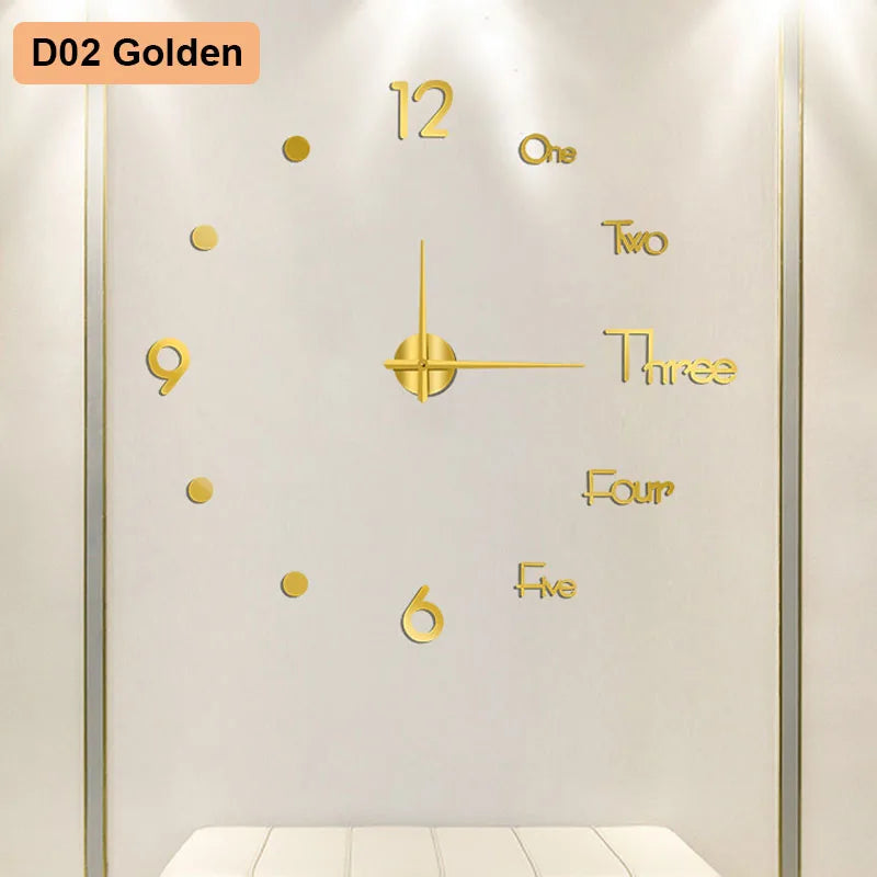 Modular 3D Number Wall Clock with Silent Movement