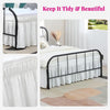 Ruffled Bed Skirt with Split Corners and Elastic Wrap
