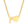 Dainty Heart Initial Necklace