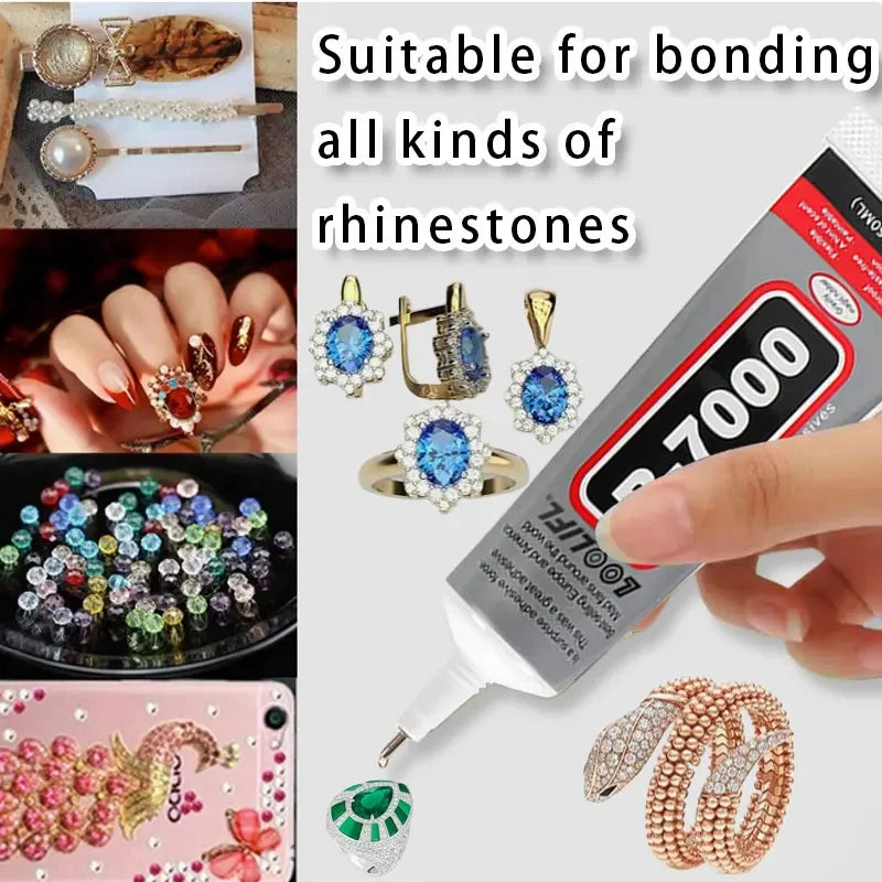 Precision adhesive glue for bonding all kinds of rhinestones and jewelry components