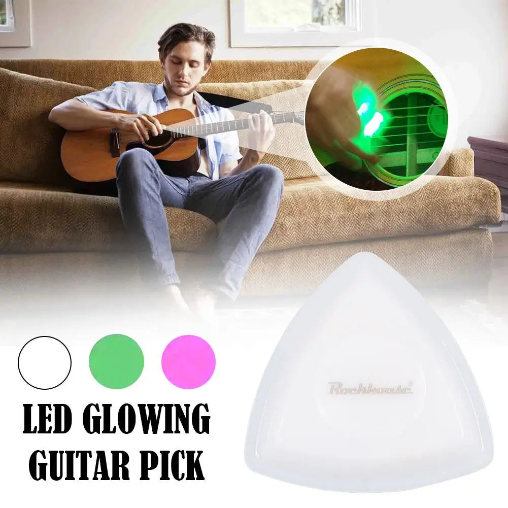 LED Glowing Guitar Picks for Electric, Acoustic, Bass, and Mandolin