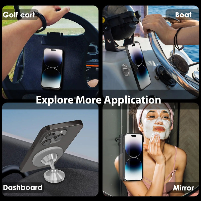 Magnetic Gym Phone Mount for Hands-Free Workout Videos