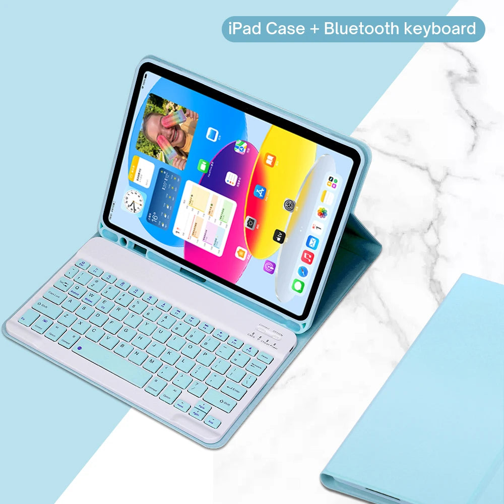 Detachable Keyboard Case for iPad 10th Gen and iPad 11th Gen (A16)