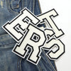 Large White Letter Patch for DIY Clothing Customization