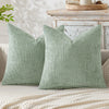 Chenille Knitted Throw Pillow Covers (Set of 2) – Soft Solid Color Cushion Cases for Sofa, Chair, and Car