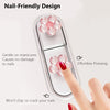 Floral Toilet Flush Button – Manicure-Friendly and Easy to Use