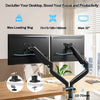 Dual Monitor Desk Mount with Full Motion Arms