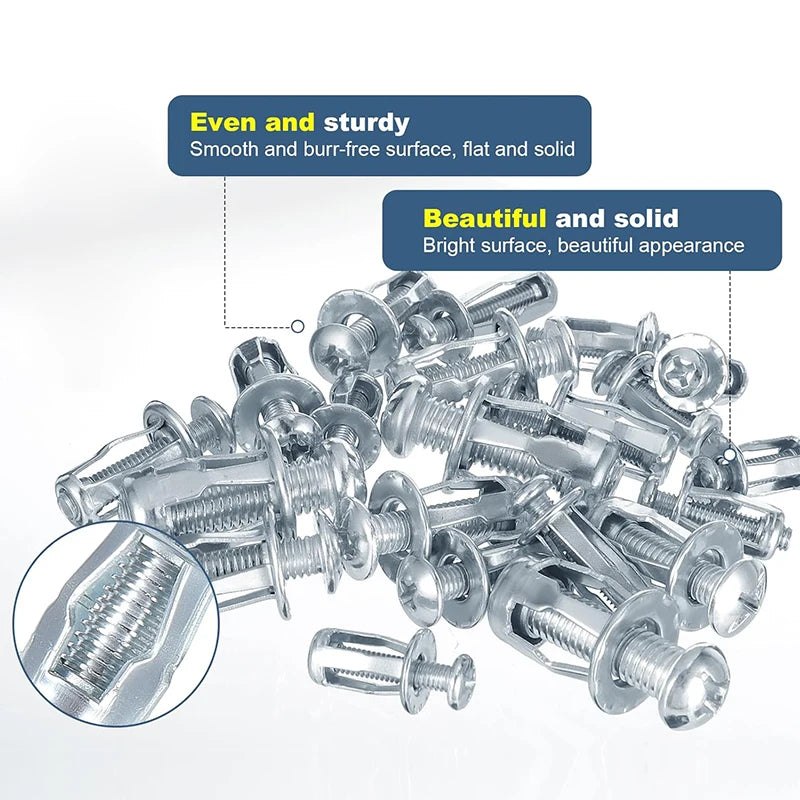 Self-Drilling Jack Nuts with Screws for Sheet Metal & Signage