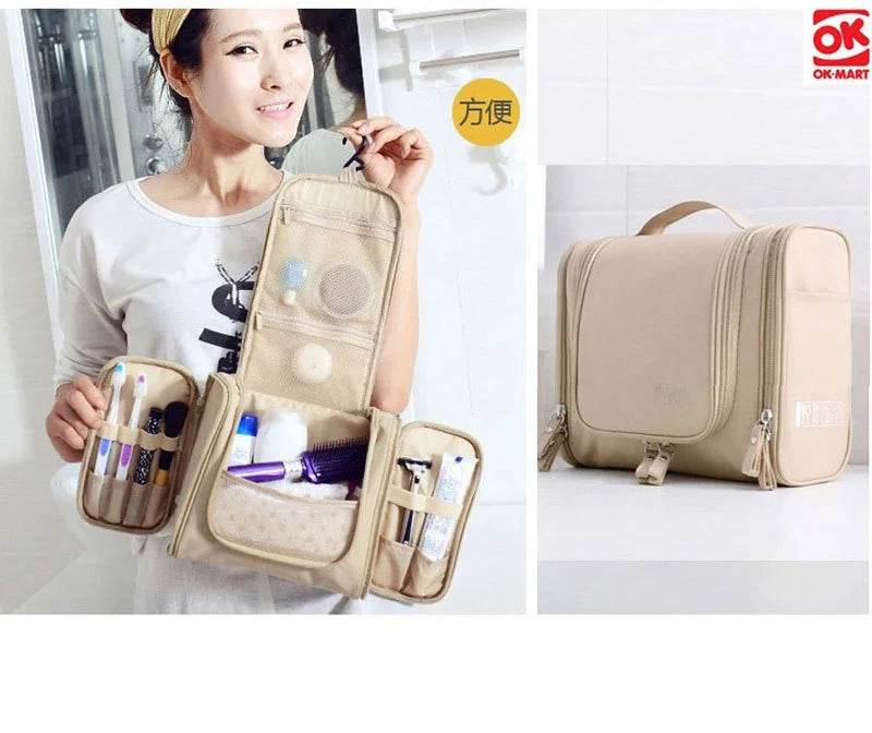 Floral Print Waterproof Hanging Travel Toiletry Bag