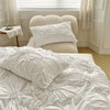 Beige Three-Dimensional Floral Duvet Cover Set