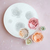 5-Piece Silicone Rose Mold Set for Polymer Clay, Soap & Candle Making