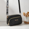 Quilted Crossbody Camera Bag with Wide Letter Strap