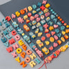 Wooden Lacing Beads Set for Kids with Animal, Fruit, Letter & Number Shapes