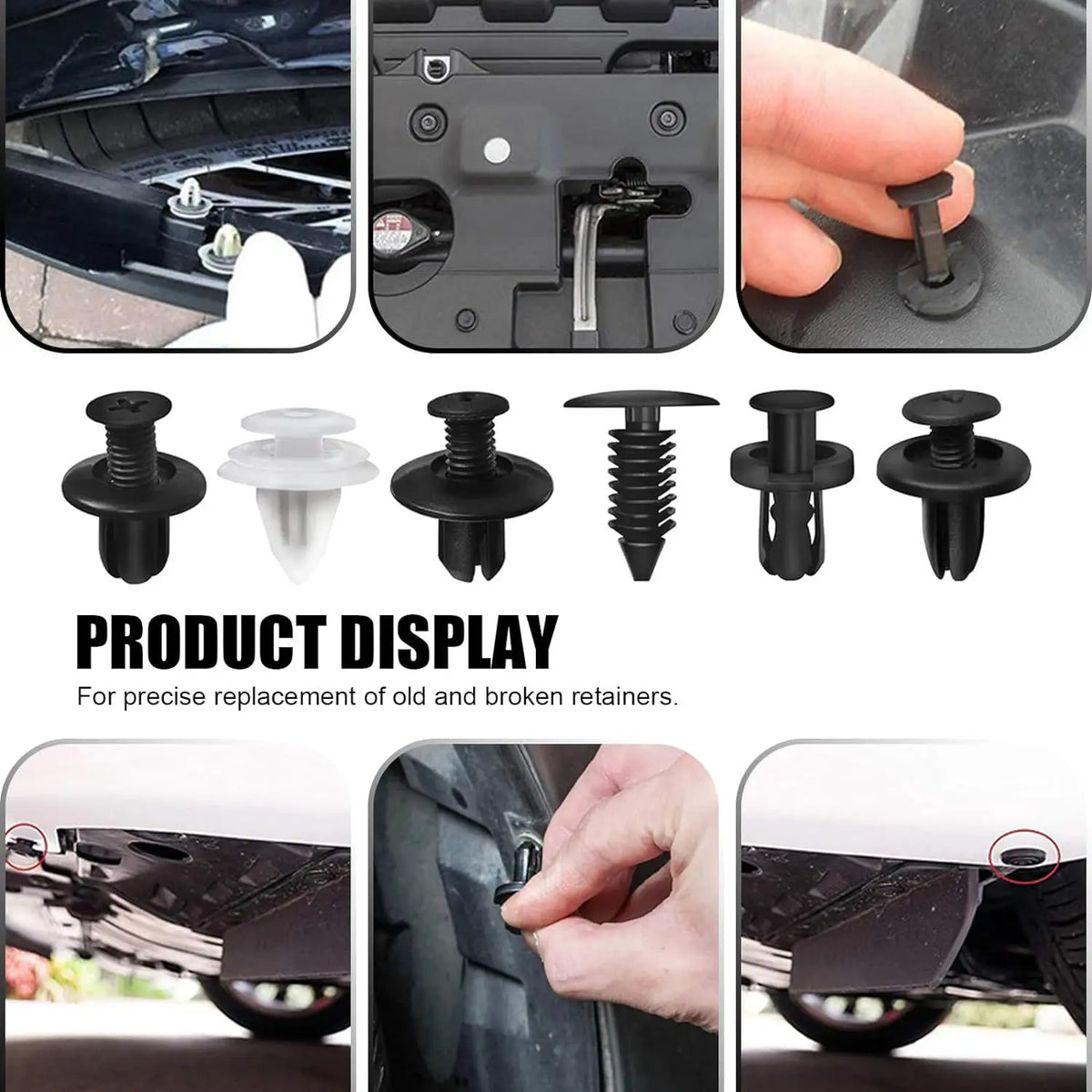 Universal Auto Fastener Clip Assortment Kit for Car Body Trim and Panels