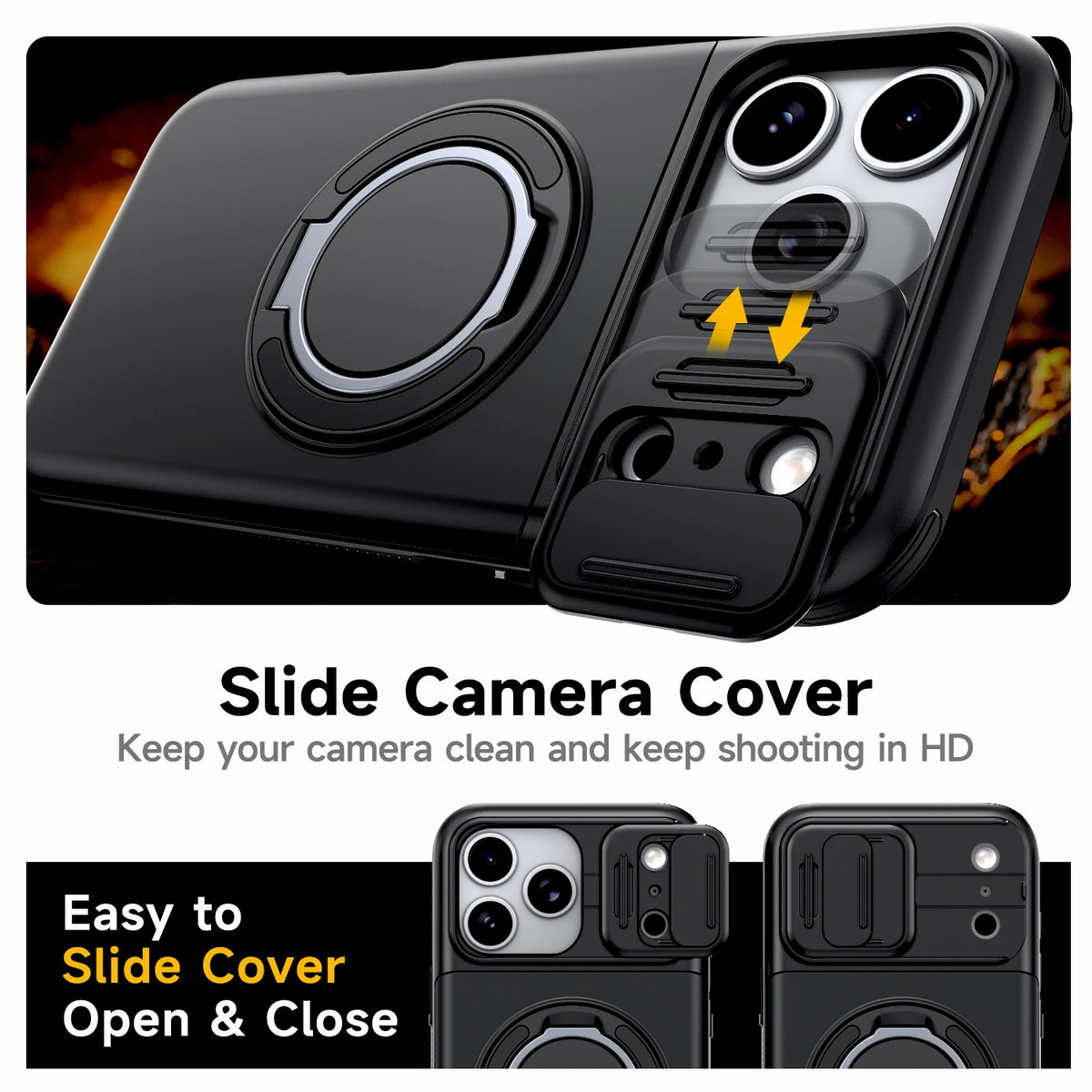 Premium Leather Wallet Case with Card Slots & Kickstand for iPhone