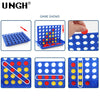 A set of blue plastic tiles with colored dots used for a game show or strategy board game