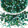 Mixed Size Green Czech Glass Seed Beads for Jewelry Making