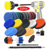A collection of 31 drill brush cleaning tools including various bristles, foam pads, and extensions for detailing.