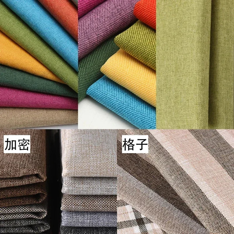 Premium Cotton-Linen Upholstery Fabric – Solid Colors, Durable & Versatile