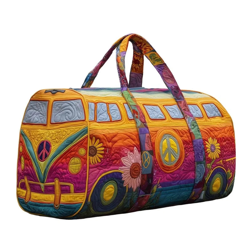 Quilted Cotton Travel Tote with Frog Print