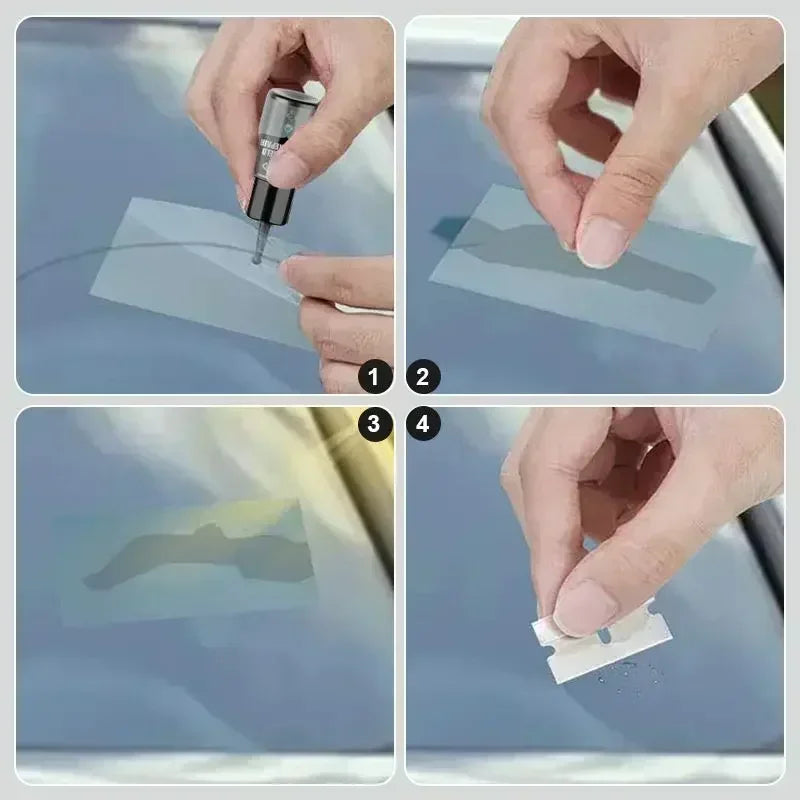 Windshield Repair Kit with Curing Fluid