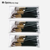 Three sets of makeup brushes stored in transparent cosmetic bags for waterproof storage