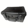 Black portable hard shell toolbox with a customizable foam insert.