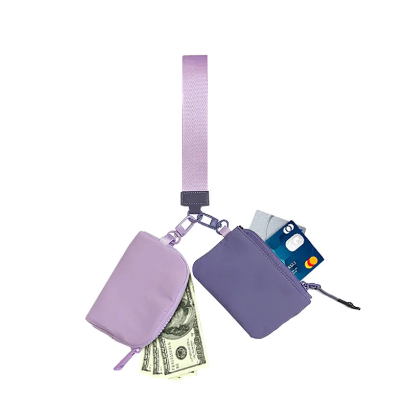 Mini Zip-Around Wristlet Wallet Set (2 Pack)