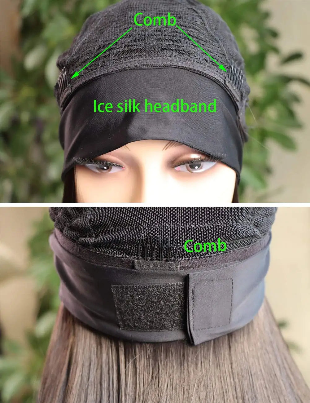 Langes glattes synthetisches Perücken-Headband für Partys