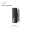 Black Alcantara and carbon fiber leather car roof handle cover for the SPORT Series