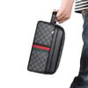 Men's PU Leather Clutch Wallet with Zipper Closure