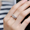 Vintage Halo Tourmaline & Zircon Sterling Silver Ring Set