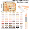 Skin Tone Acrylic Paint Markers, Soft Brush Tip for Portraits & Crafts