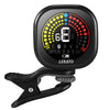 Rechargeable Clip-On Tuner for Guitar, Bass, Ukulele & Violin