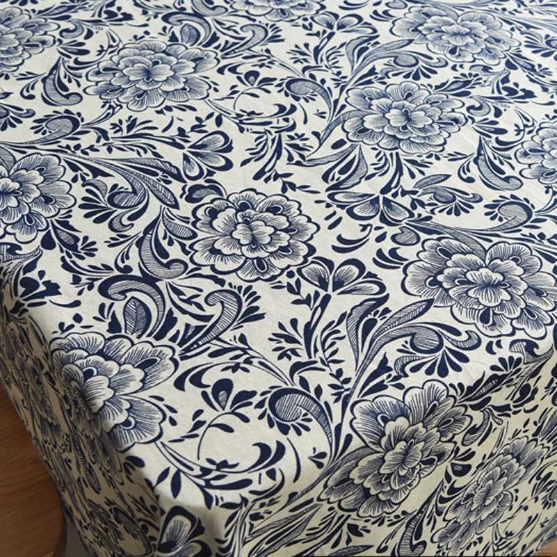 Bohemian Cotton Linen Fabric with Vintage Ethnic Print