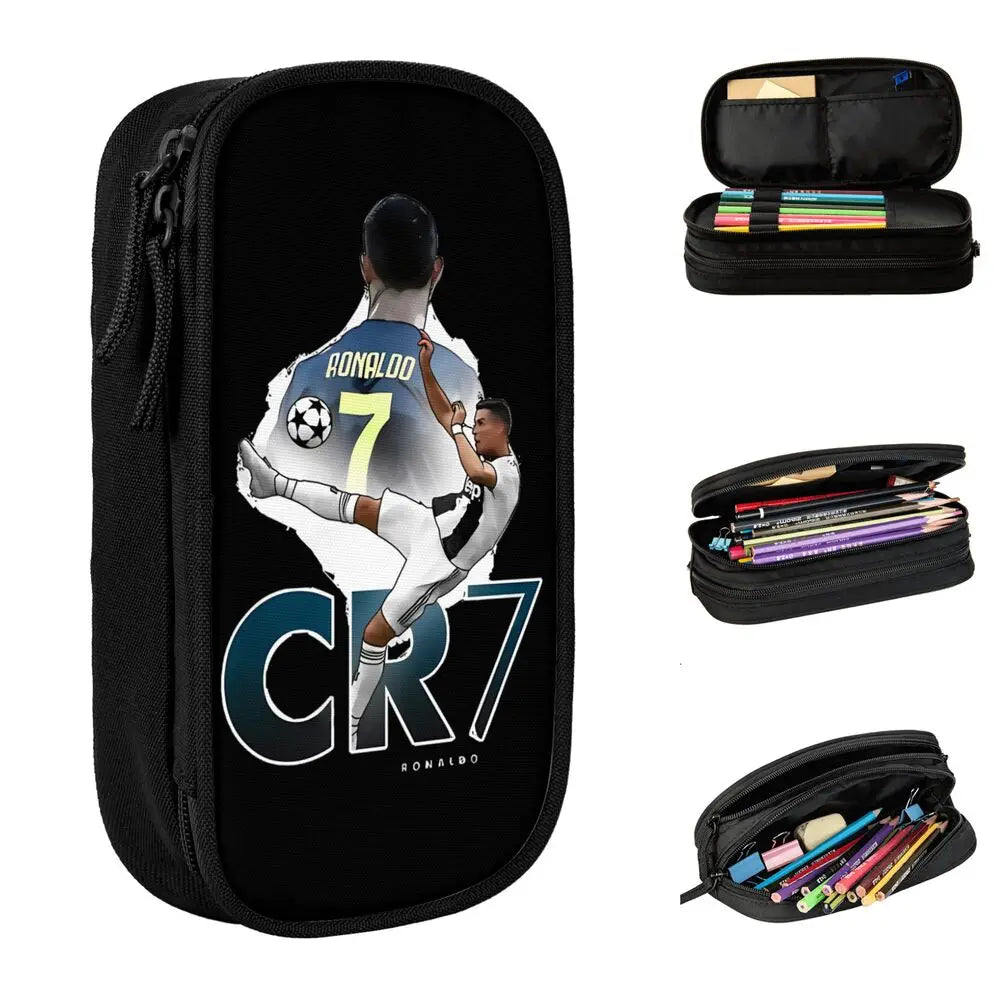 Soccer Star Pen Case – Large-Capacity Pencil Pouch
