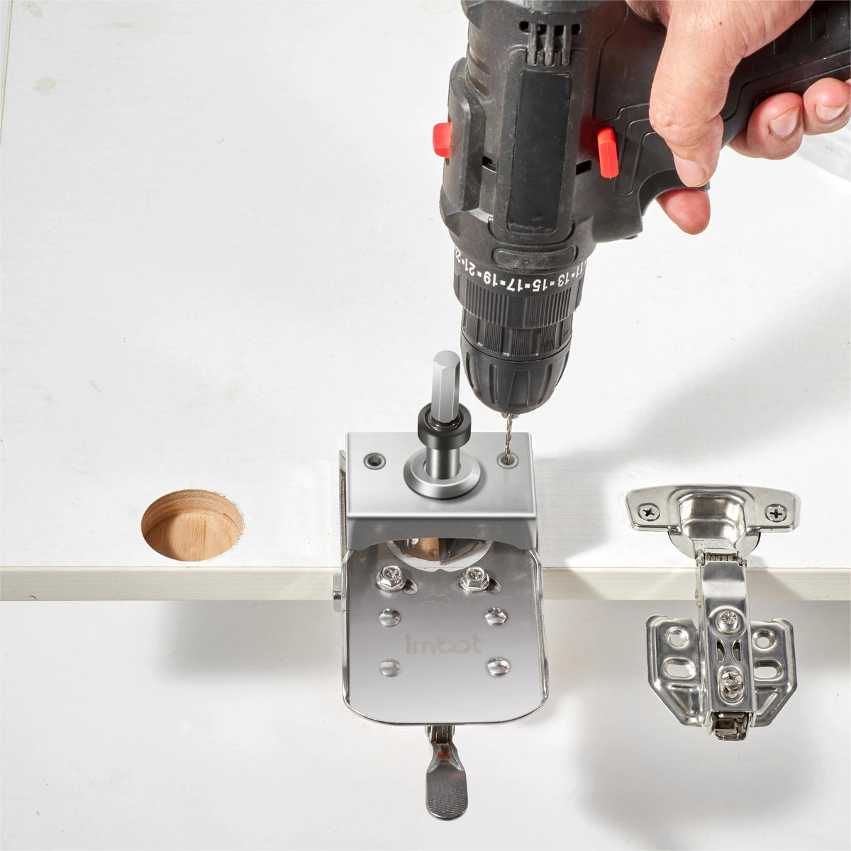 Cabinet Door Hinge Hole Drilling Jig