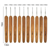 Bamboo Handle Crochet Hook Set with Ergonomic Grip