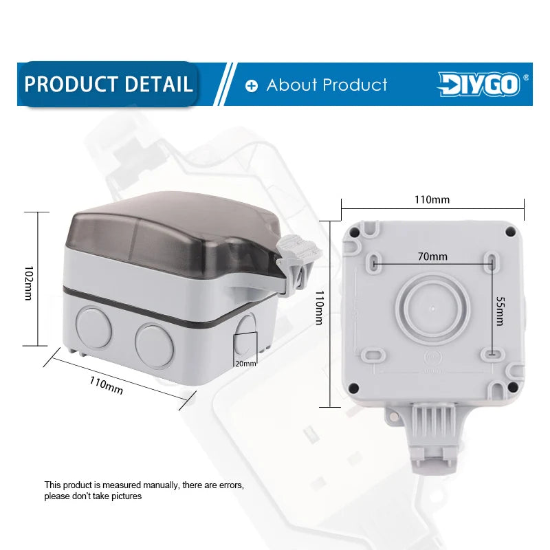 Enchufe de Pared Resistente a la Intemperie con Puertos USB