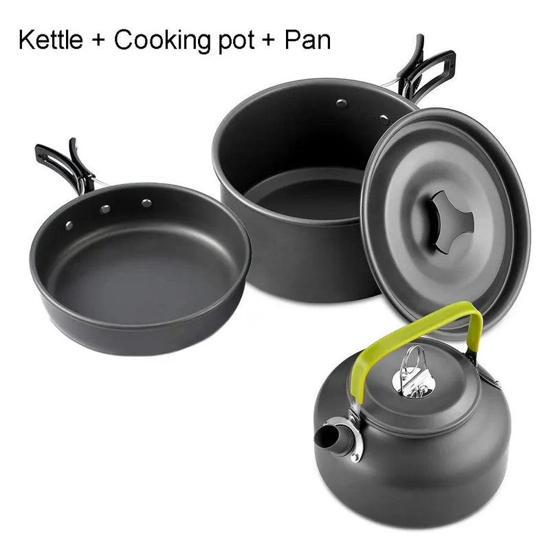 Portable Aluminum Camping Cookware Set