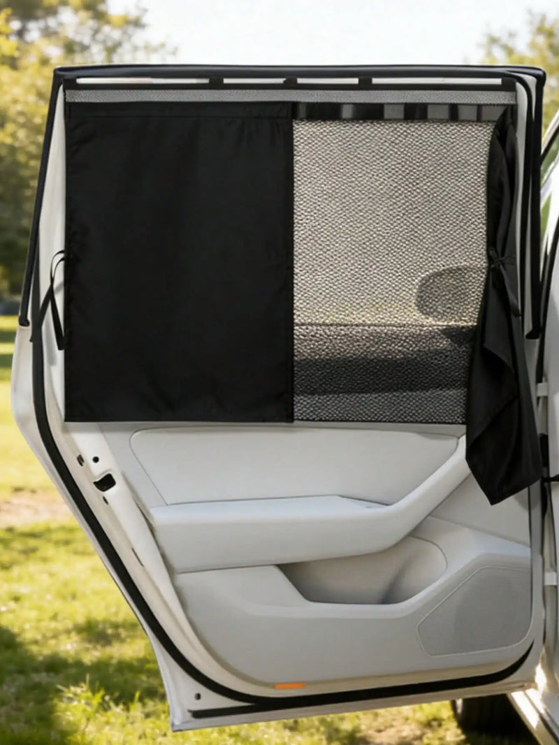 Parasol magnético para ventana de coche con privacidad de doble capa
