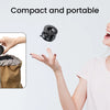 A woman demonstrates a compact and portable magnetic car phone holder with a foldable 360° adjustable arm.