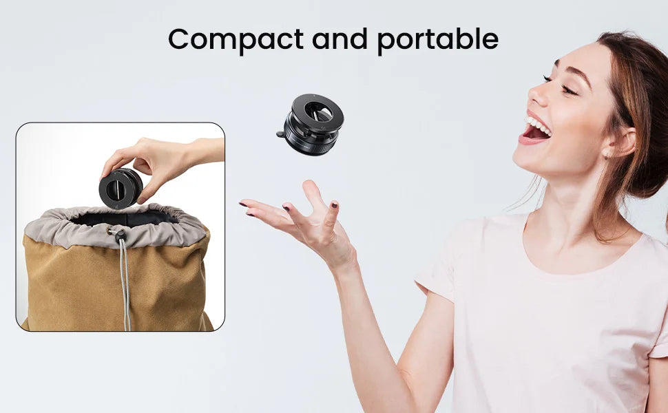 A woman demonstrates a compact and portable magnetic car phone holder with a foldable 360° adjustable arm.