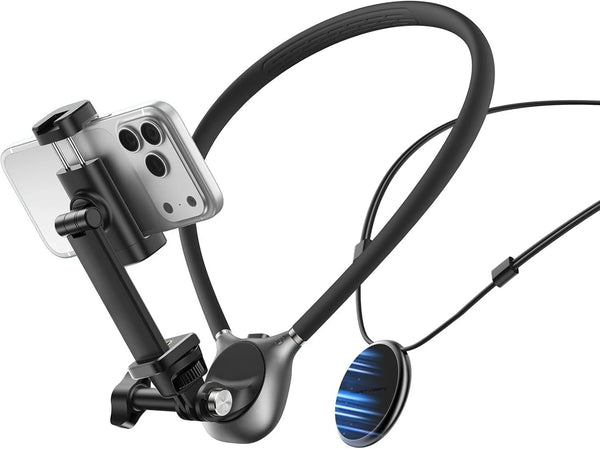 Hands-Free Neck Phone Mount with Magnetic Quick-Release