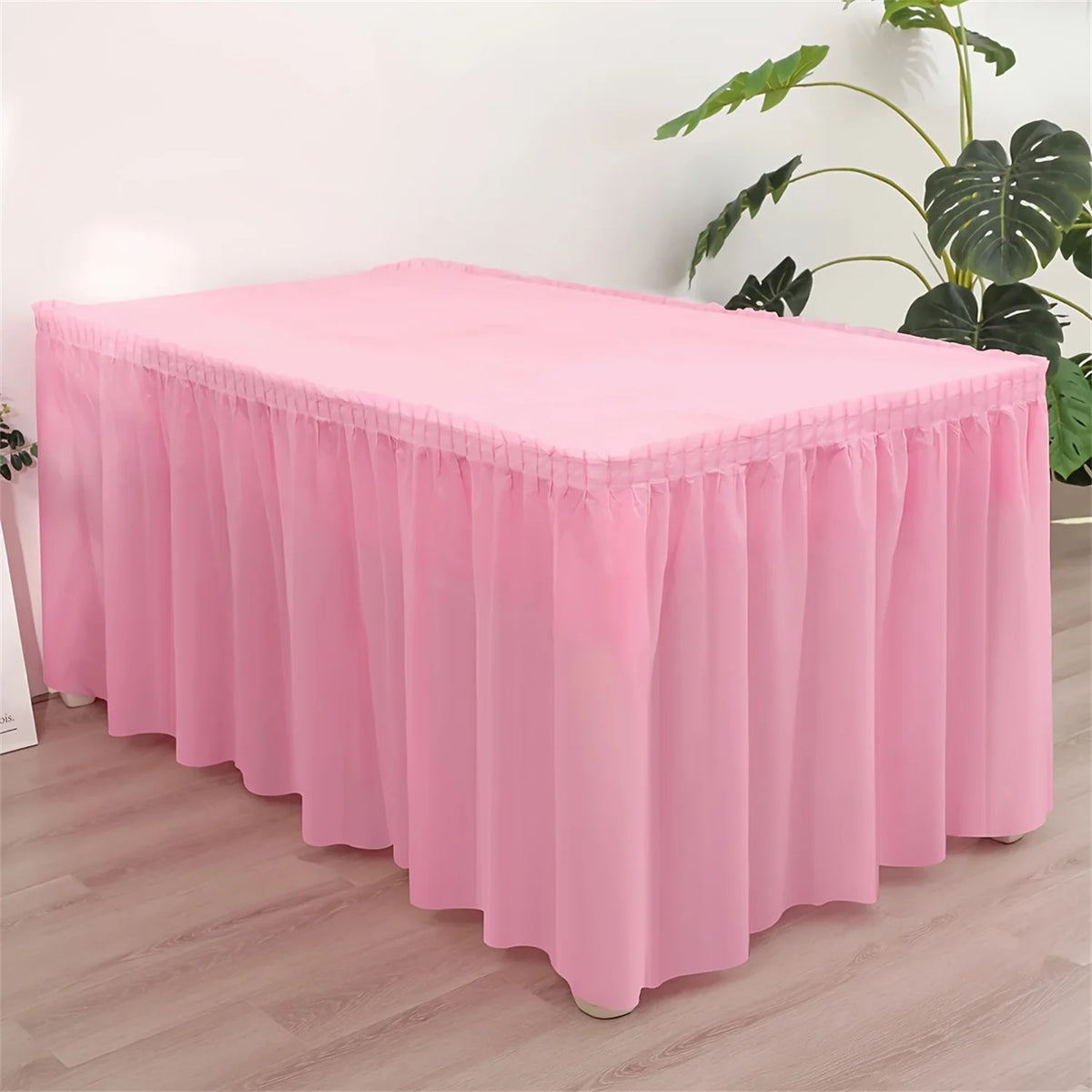 Disposable Rectangular Tablecloth Set with Matching Skirting