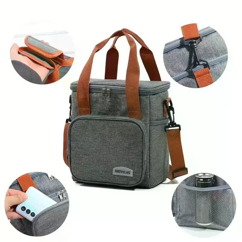 Double-Layer Insulated Lunch Tote