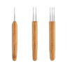 Wooden Dreadlock Crochet Hooks for Hair Styling (Set of 6)